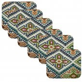 Knsz oturma minderi 6 lı artis&mutlu kilim desen tel bar taburesi sandalyesi için - 1