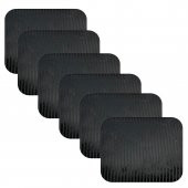 Knsz oturma minderi 6 lı mazlum siyah çizgili kumaş tel sandalyesi oturma yeri için thumbnail 1