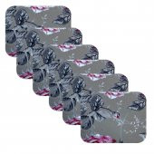 Knsz oturma minderi 6 lı mazlum yaprak gri kumaş tel sandalyesi oturma yeri için thumbnail 1