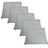 Knsz sırt minderi 5 li mazlum beyaz kumaş cırtlı tel sandalyesi sırtı için thumbnail 2