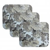 Knsz oturma minderi 3 lü mazlum çiçek gri kumaş tel sandalyesi oturma yeri için thumbnail 1