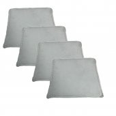 Knsz sırt minderi 4 lü mazlum beyaz kumaş cırtlı tel sandalyesi sırtı için thumbnail 1