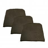 Knsz sırt minderi 3 lü mazlum kahve penye kumaş cırtlı tel sandalyesi sırtı için - 2