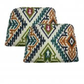 Knsz sırt minderi 2 li mazlum kilim desen kumaş cırtlı tel sandalyesi sırtı için thumbnail 1