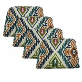 Knsz sırt minderi 4 lü mazlum kilim desen kumaş cırtlı tel sandalyesi sırtı için thumbnail 1