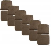 Knsz minder seti 6 lı zng&mğr&uslu kahve penye kumaş tel bar sandalyesi oturma ve sırt minderi set - 1