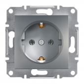 Schneider Asfora Çocuk Korumalı Topraklı Priz Çelik EPH2900262 - 1