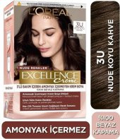 Loreal Excellence Nude Renkler Saç Boyası 3u Nude Koyu Kahve - 1