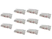 Geniş Yedek Islak Mop Paspas Ucu Başlığı Püskül - Pamuklu - 320 Gram. - 25 Cm. - Beyaz - 10 Adet - 1