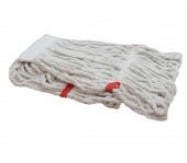 Geniş Yedek Islak Mop Paspas Ucu Başlığı Püskül - Pamuklu - 320 Gram. - 25 Cm. - Beyaz - 10 Adet - 3