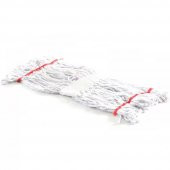 Geniş Yedek Islak Mop Paspas Ucu Başlığı Püskül - Pamuklu - 320 Gram. - 25 Cm. - Beyaz - 10 Adet - 4