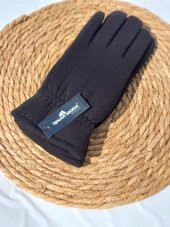 salarticaret Erkek Kaşe Elyaflı Siyah Eldiven - 3