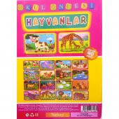 Eğitici Bebek Yapbozu Hayvanlar Tamamlama Kartları Eşleştirme Kartları - 2