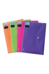 Sensho A4 Mor Çıtçıtlı Dosya Desenli (12 Li Paket) - 1