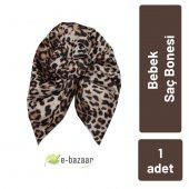 Novibaby El Yapımı Likralı Düğüm Bebek Saç Bonesi Handmade - Leopar - 1