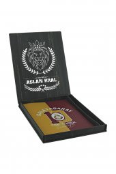 Galatasaray Orijinal Defter Kalem Kırtasiye Ahşap Kutulu 5li Taraftar Hediye Set - 1