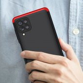 KNY Samsung Galaxy A22 Kılıf 3 Parça 360 Ays Kapak Kırmızı - 2