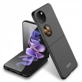 KNY Huawei P50 Pocket Kılıf Renkli Sert Kipta Kapak Siyah - 1