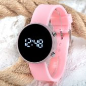 Led Watch Pembe Silikon Kordon Yetişkin Kız Kadın Saat ST-303770 - 4