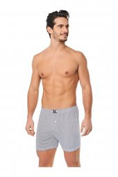 Seher Yıldızı Erkek Desenli Pamuklu Boxer 4lü Paket - 1
