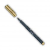 Altın Sarı Metalik Marker Kalem 1.5 mm Keçe Uçlu 1 Adet Faber Altın Sarı Metalik Markör Davetiye Kalemi 1 Adet - 1