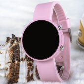 Açık Pembe Renk Silikon Kordonlu Led Çocuk Kol Saati ST-303709 thumbnail 2