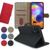 Samsung Galaxy A33 5G Kılıf FitCase Fabric Kapaklı Cüzdanlı - 1