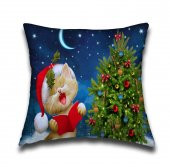 Bayev Yılbaşına Özel Dijital Baskı Kırlent Merry Christmas - 1