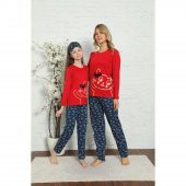 Anne Kız Pijama Takımı Kedi - 1