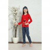 Anne Kız Pijama Takımı Kedi - 3