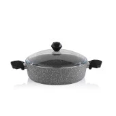 Schafer Cory Yanmaz Yapışmaz Basık Tencere 24 Cm-Gri - 4