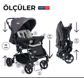 TommyBaby Elegant Çift Yönlü Bebek Arabası Puset - 4
