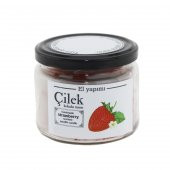 Mum Çilek Kokulu 400gr Cam Kavanozda - 4