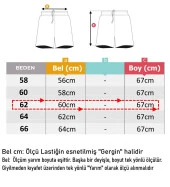 Büyük Beden Battal Boy Erkek Kargo Cepli Şort Lastik Bel - 4
