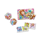 Disney Prenses Sofia Çocuk Yapbozu Eşleştirme Oyunu Hafıza Oyunu Küp Puzzle 4 ü 1 Arada Oyun Seti - 2