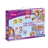 Disney Prenses Sofia Çocuk Yapbozu Eşleştirme Oyunu Hafıza Oyunu Küp Puzzle 4 ü 1 Arada Oyun Seti - 1