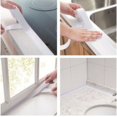 BEYAZ RENK LAVABO EYVE KÜVET NEM KÜF ÖNLEYİCİ SU SIZDIRMAZ GEÇİRMEZ KENAR BANDI SIZDIRMAZLIK BANT - 1