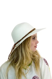 Bağcıklı Kadın Hasır Şapka 1437 thumbnail 3