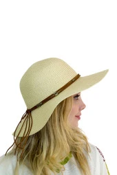Bağcıklı Kadın Hasır Şapka 1437 thumbnail 4