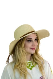 Bağcıklı Kadın Hasır Şapka 1437 thumbnail 6