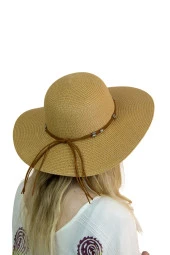 Bağcıklı Kadın Hasır Şapka 1437 thumbnail 8