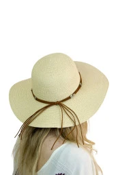 Bağcıklı Kadın Hasır Şapka 1437 thumbnail 9
