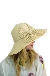 Fırfırlı Kadın Hasır Şapka 1431 thumbnail 2