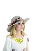Çiçekli Hasır Kadın Şapka 3869 thumbnail 8