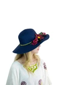 Çiçekli Hasır Kadın Şapka 3869 thumbnail 4