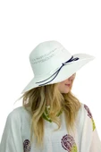 Geniş Kenarlı Hasır Kadın Şapka 3859 thumbnail 2