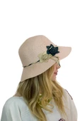 Çiçekli Hasır Kadın Şapka 3872 thumbnail 8