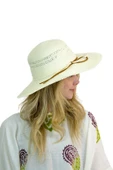 Geniş Kenarlı Hasır Kadın Şapka 3859 thumbnail 4