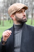 Erkek Peaky Blinders İngiliz Kasket Camel 7440 - 1