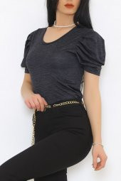 Prenses Kol Bluz Siyah - 7